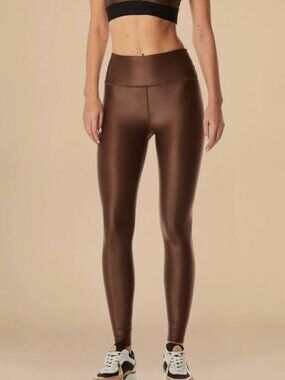 Noli Liquid Leggings in Chocolate Brown (S)